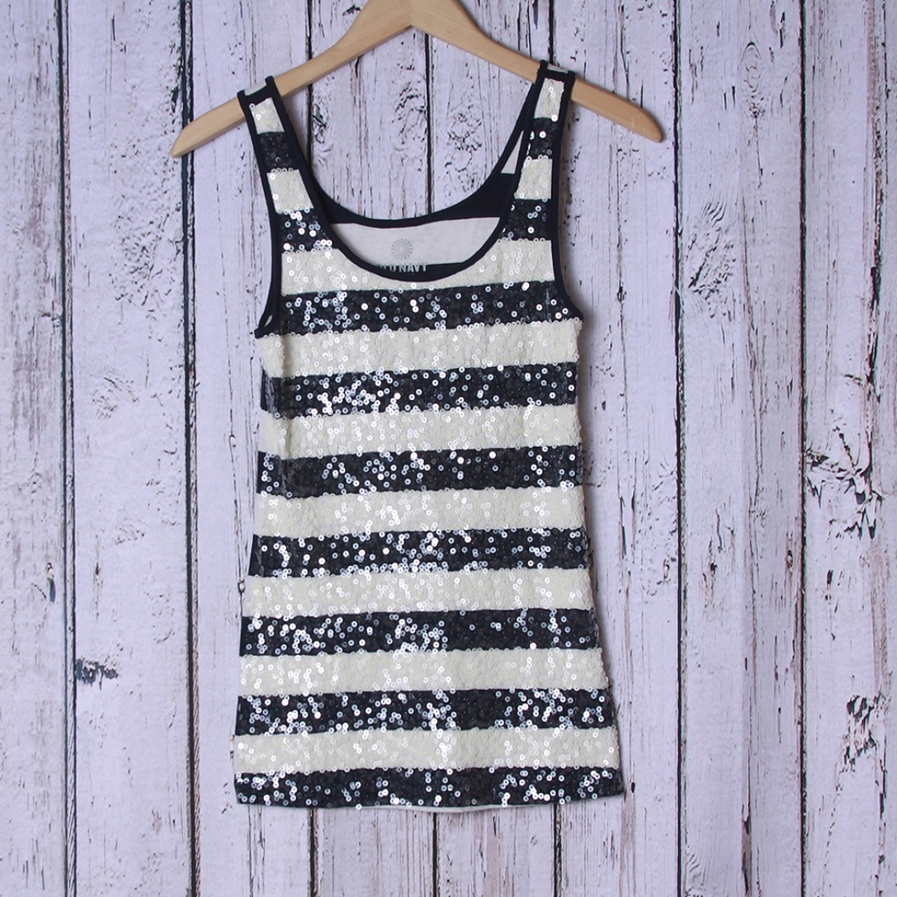 Old Navy Striped Sequenced Tank Size Small